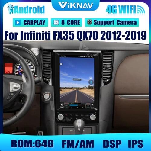 12.1 inch Vertical Screen Android Car For Infiniti FX35 QX70 2012-2019 radio DVD Multimedia Player