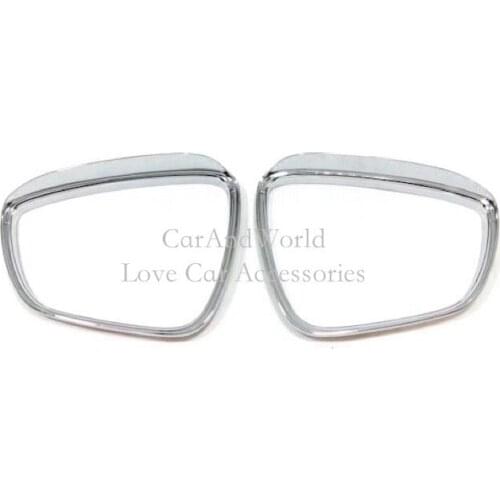 Side Door Rear View Mirror Rain Eyebrow Cover Frame Molding Trims For Ford Focus 2019 2020 ABS Chrome Car-Styling Accessories