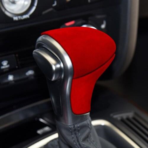 For Audi A4/A5(2013-16) A6(2009-15) Q5(2013-18) Q7(2012-15) S6/S7(2013) Suede Car Gear Shift Knob Cover Trim Styling Sticker