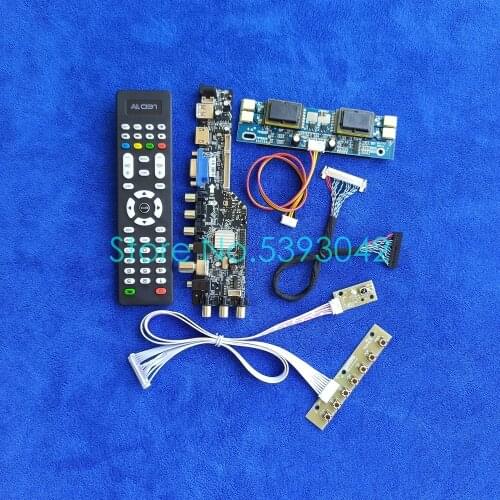 For M170EG01 V.0/V.1/V.2/V.3/V.5/V.6/V.7/V.8/V.9 LVDS 30-Pin USB+AV 1280*1024 DVB-T 3663 digital 4CCFL controller board kit