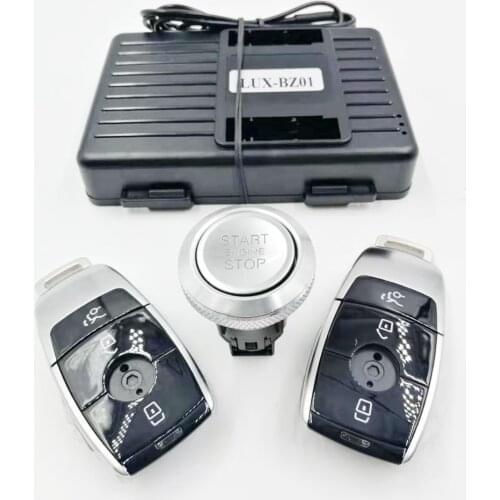 For Mercedes Benz C Class 2010-2015 Add Car Push Start Stop System Remote Starter and Keyless Entry System with New Remote Key