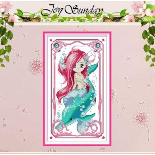 The Daughter of the Sea Patterns Counted Cross Stitch 11 14CT Cross Stitch Sets Chinese Cross-stitch Kits Embroidery Needlework