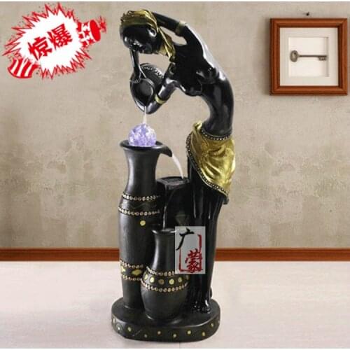 European creative water landscape decoration fashion Home Furnishing living room feng shui lucky wheel decoration decoration