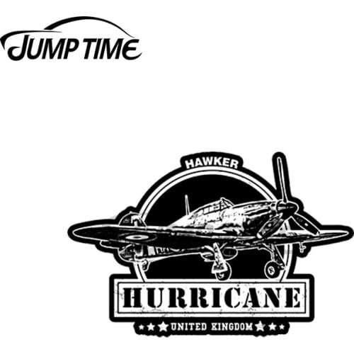 JumpTime 13 x 6.8cm Hawker Hurricane WW2 Aircraft Car Sticker Military Decal Custom Printing Vinyl for Scratch-Proof for RV GTR