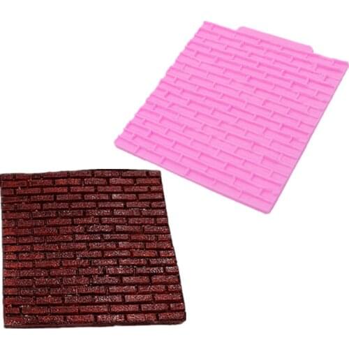 Brick Lace Cake Embossed Print Flexible Silicone Mold Handmade Chocolate Mold Cake Dessert Decorative Mold DIY Baking Gadgets