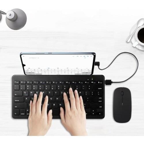 Wried Keyboard For Huawei Lenovo Samsung Xiaomi Teclast LG HP Sony Asus Tablet PC Ultra Slim Mini Wired Keyboard With Stand Case