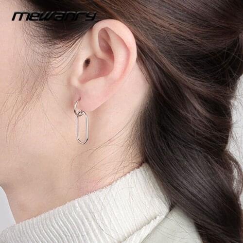 Mewanry 925 Sterling Silver Stud Earrings Trend Elegant Vintage Sweet Simple Design Geometry Jewelry Birthday Gifts Wholesale