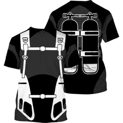 Tessffel NewFashion Sports Ocean Scuba Diving Suit Cosplay 3DPrint Men/Women Summer Harajuku Short Sleeve T-Shirts Streetwear A1