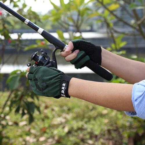 1Pair Outdoor Waterproof Breathable Motorcycle MTB Mountain Road Bike Gloves 3 Cut Finger Anti-slip Non-Slip Fishing Glove Pesca