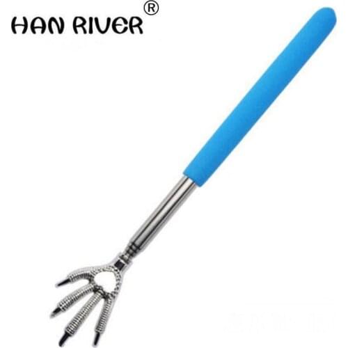 HANRIVER Portable massager flexible telescopic stainless steel mini multi-function body scratch