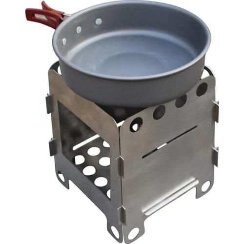 Outdoor Camping Folding Small Alcohol Firewood Stove BBQ Burners Equipment Wood Stove Charcoal Electrinic Blower Stove
