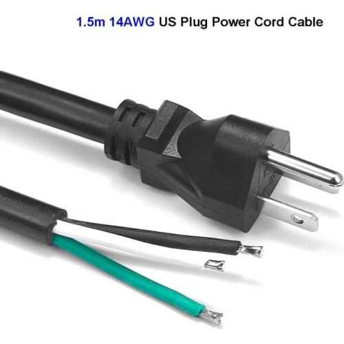 Dishwashers Power Cord 5ft 14AWG Replacement Pigtail NEMA 5-15P Power Supply Cable For LED Floodlight Freezer Range Hood Vacuum