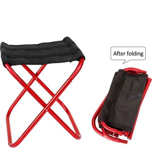 Outdoor Folding Fold Aluminum Chair Stool Seat Fishing Camping Outdoor Foldable Fishing Chair Ultra Light Weight Portable Stool