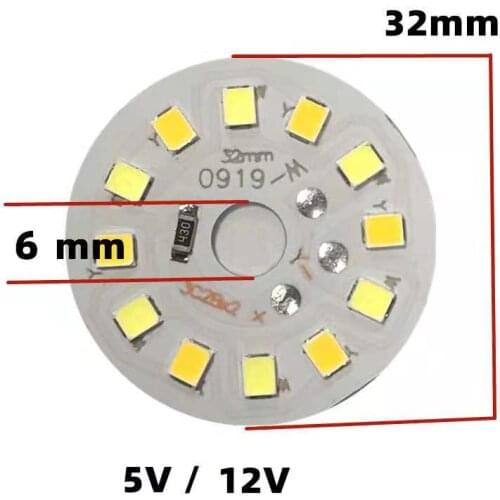 3W DC5V 12V LED light board Double color light source 32MM 2835 lamp beads