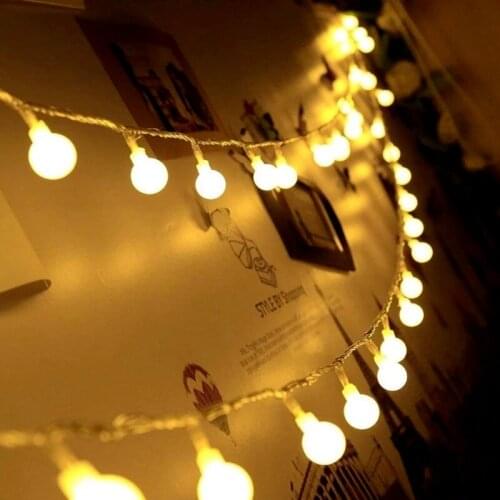 LED Fairy Lights USB Bubble Ball Outdoor/Indoor Street Garland Christmas New Year Xmas Festoon Lights String for Home Decoration