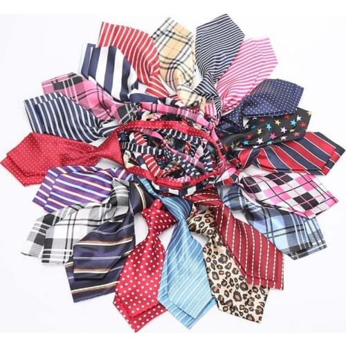 Women Girls Double Layer Short Ties Plaid Bowtie Dot Neck Tie Neckwear Striped Party Wedding Banquet Bank Hotel Professional Tie