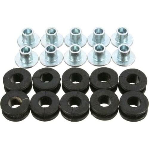 10Pcs Motorcycle M6 Rubber Grommets Bolt Pressure Relief Cushion Kit Replacement C63D