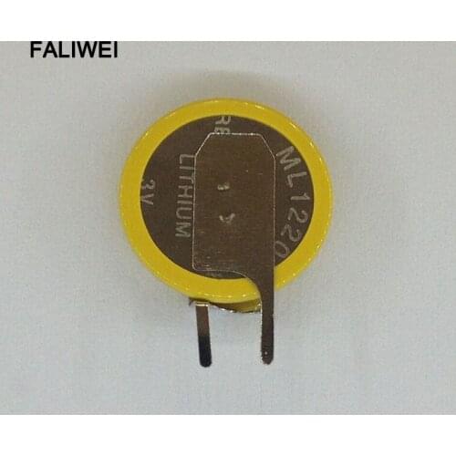 2pcs/lot ML1220 1220 Soldering foot Rechargeable 3V battery good quality