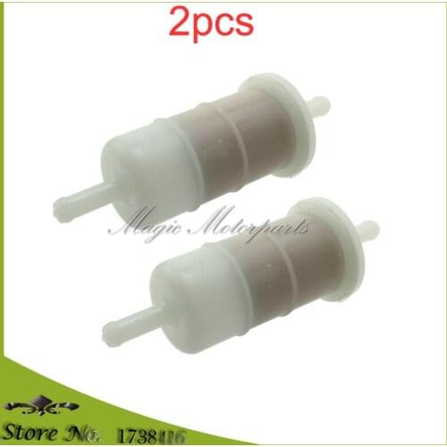 2pcs 1/4" Fuel Filter For Briggs & Stratton John Deere Mercury Johnson Evinrude Snowmobile Dirt Bike ATV Mower Outboard Mariner