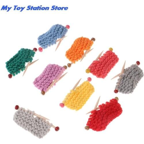 2020 New 1:6 1:12 Dollhouse Miniature Accessories New Clothes Sweater for Mini Doll Knitted Woven Tops