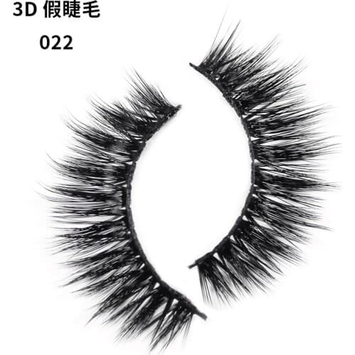 3D Mink lashes Art Makeup Fake Eyelashes Cross Natural Eye Lashes Handmade Thick False Eyelashes Cruelty Free Mink lashes 022