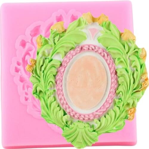 3D Frame Silicone Molds DIY Leaves Wedding Cupcake Topper Fondant Cake Decorating Tools Candy Clay Chocolate Gumpaste Mould
