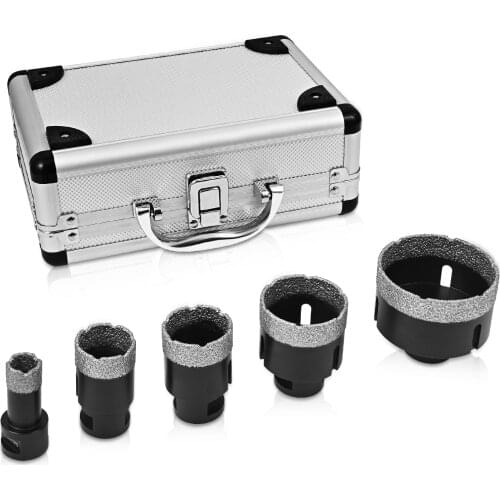 5pcs M14 Vacuum Brazed Diamond Drilling Core Bit Dry Diamond Drill Bit Tile Hole Saw Stone Drill Bit Crown Drilling Bit