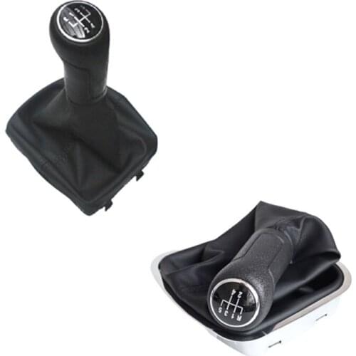 5 Speed Car Stick Shift Gear Knob With Gaitor For VW Polo 9N 9N2 2002-2009 Polo 6R Polo Sedan 2010 -2013