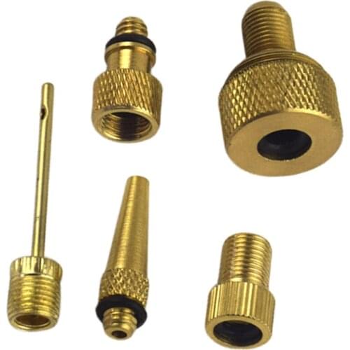 5x Bike Pump Adapter Woods Converter Valve Inflation Fittings Bike Car Pump Connector Inflation Devices