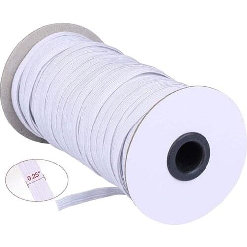 6mm Briaded Elastic Band Rope Heavy Stretch High Elasticity Knit Spool for Sewing Crafts 70/100/200 Yards JL