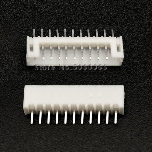 60pcs/lot PH2.0mm straight pin Header 11P 11pin PH-11A PH-A wire Connector PH2.0 pitch spacing 180 angle PCB Car male Connectors