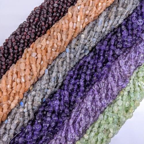 Prehnite Amethyst Labradorite Garnet Sunstone 6mm*8mm Natural Stone Tumble Chip Nugget