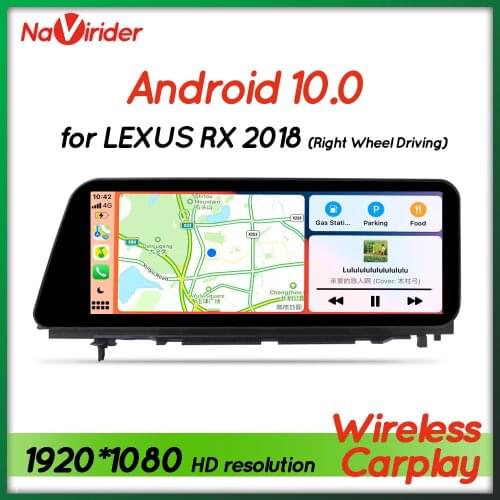 12.3inch IPS Screen Car Android 10 Video Player For Lexus RX350 RX450H RX200t RX Central Multimedia Radio GPS With Carplay