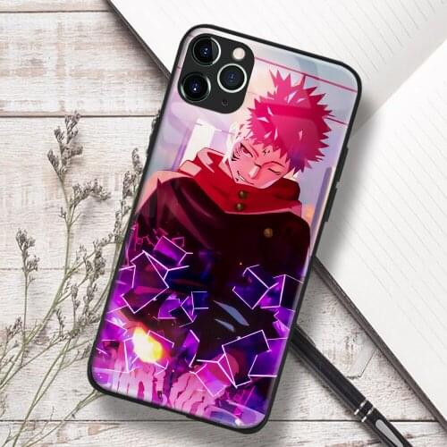 Sukuna Jujutsu Kaisen Anime Soft TPU Glass Phone Case for IPhone SE 6s 7 8 Plus X Xr Xs 11 12 Mini Pro Max Samsung