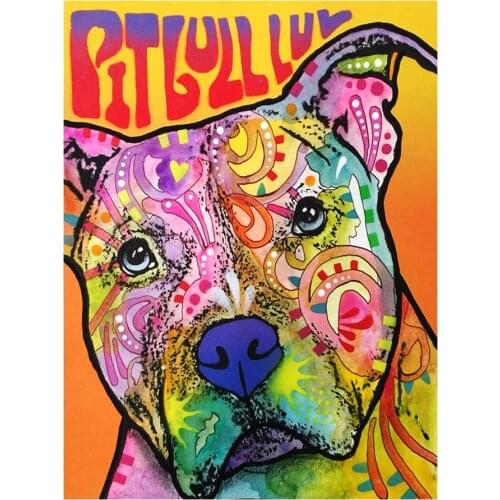 Color Puppy Animal Diamond Painting Round Full Drill Nouveaute DIY Mosaic Embroidery 5D Cross Stitch Abstract Oil Dog Pattern