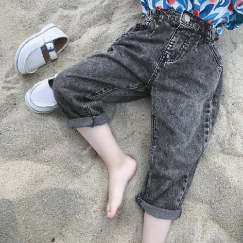 Childrens Pants Autumn New Boys And Girls All-Match Comfortable Jeans, Small And Medium-Sized Childrens Slim Pants