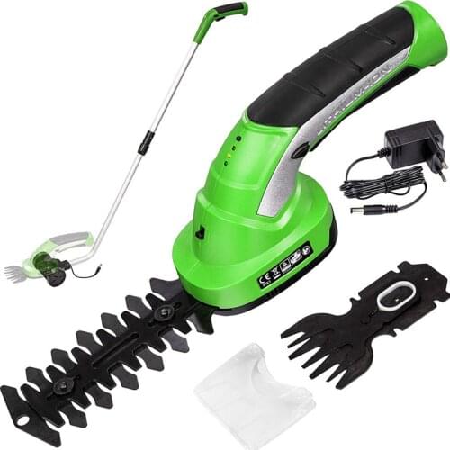 7.2V Electric Trimmer Pruning Shears Garden Lawn Hedge Rechargeable Cordless Fence Scissors Weeder Garss Weeding Mower Tools