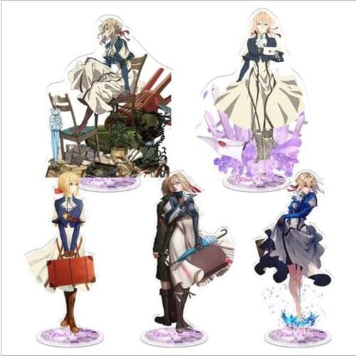 21cm Violet Evergarden Acrylic Model Stand Action Figure Toys Pendant Collection For Kid Birthday Gift