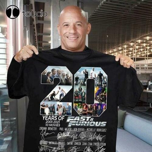 20 Year anniversary Of Fast And Furious 2001-2021 Thank For The Memories Signature T-shirt