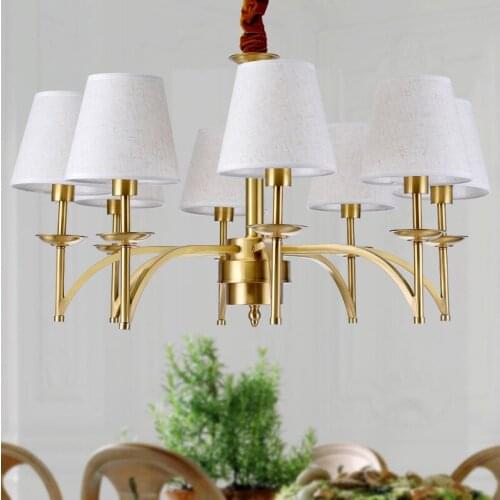 Latin American Restaurant Bar Light Candelabro Antique Copper Living Room home led Chandelier Lustre Lighting Extravagant shade