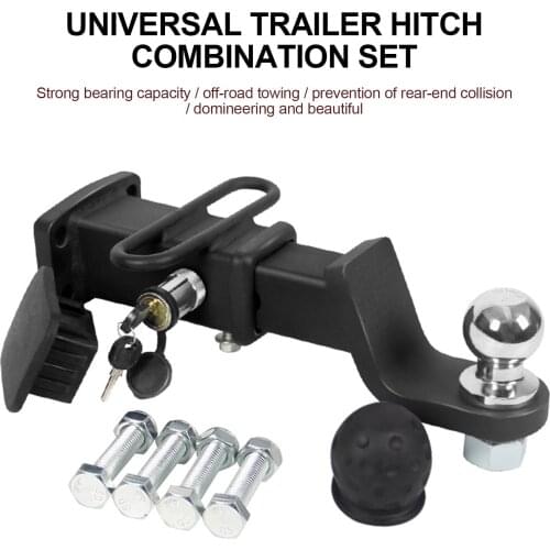 Car Metal Tow Hook Drop Hitch Receiver Trailer Hook Towing Tools Adjustable Racing Ring Vehicle Towing Hook Accessories