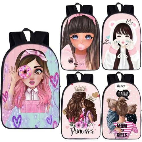 Cute cartoon girls / princess backpack great Mom women rucksack children school bags for teenager girls student backpack bookbag
