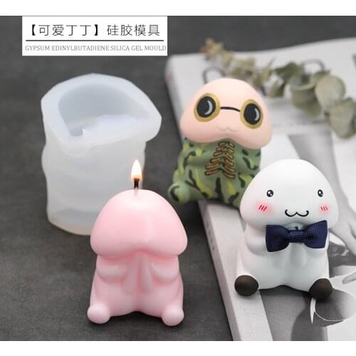 Cute Tintin Silicone Mold, Shameful Decoration Aromatherapy Plaster DIY Candle Material Mold
