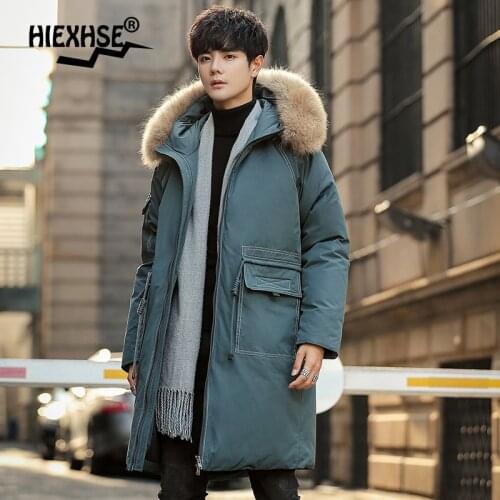 2021 men Long Down Jacket Mens Fashion New Style Young Puffer Jacket Thicken Outdoor Warm Windproof Winter White Duck Down Coats