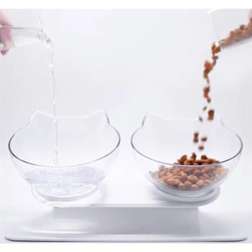 Non-slip Cat Bowls Double Pet Bowls With Raised Stand Pets Food and Water Bowls For Cats Dogs Feeders Pet Products Cat Bowl