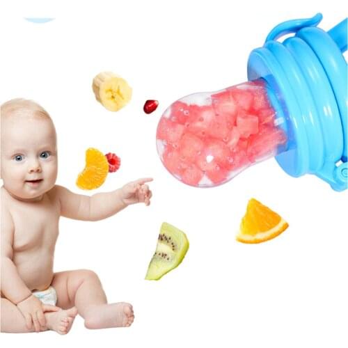 5Pcs Fresh Food Nibbler Baby Pacifiers Feeder Kids Fruit Feeder Nipples Feeding Safe Baby Supplies Nipple Teat Pacifier Bottles
