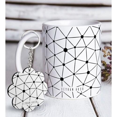 Personalized Is White Mug and Keychain Gift Seti-26