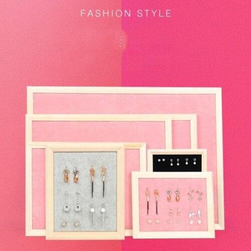 Flannel Photo Frame Jewelry Box Jewelry Display Stand Earrings Stud Necklace Pendant Storage Showcase Rack case Board Gift