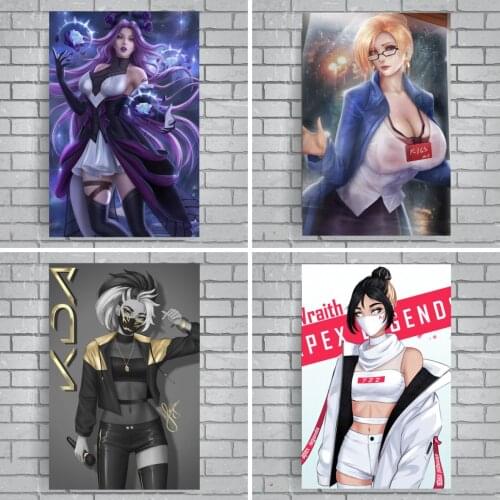 League of Legends Game Poster KDA Canvas Oil Painting Anime Posters Live Room Wall Decor Wall Sticker Home Decoration Painting