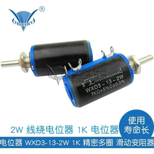 Potentiometer WXD3-13-2 of 2w w more than 1k precision circle slide rheostat wire wound potentiometer 1k